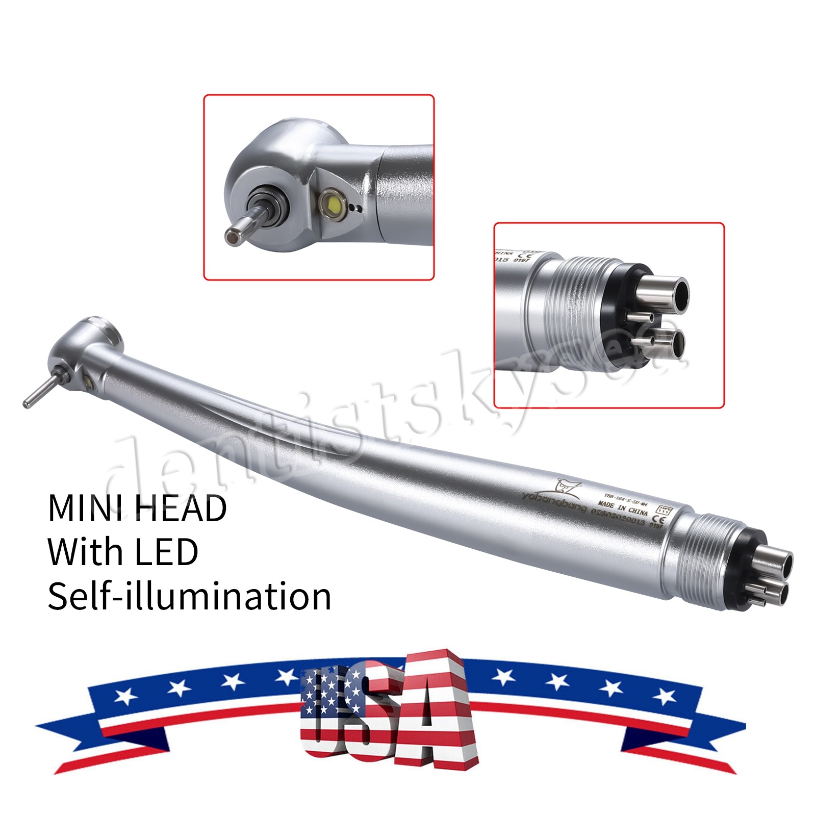 10* Yabangbang Dental High Speed Handpiece Push Turbine 4 Holes Fit NSK Pana Max