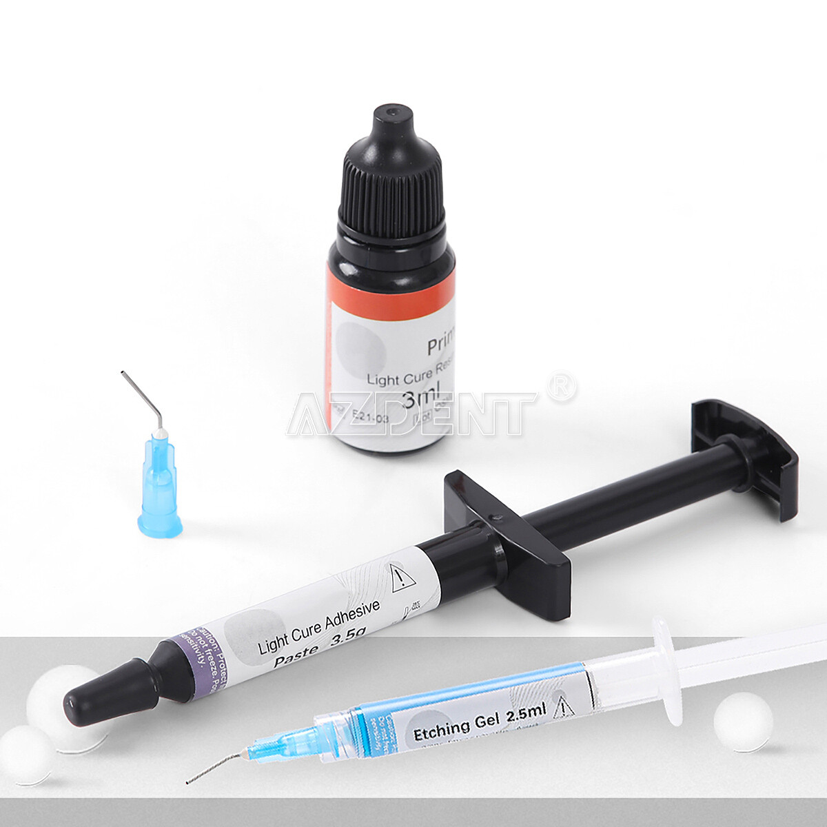 Dental Orthodontic Light Cure Composite Syringe Kit Bonding System Adhesive Set
