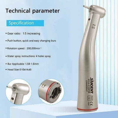 Woodpecker Style 1:5 High Speed Handpiece for MT2 MT3 Dental Electric Motor