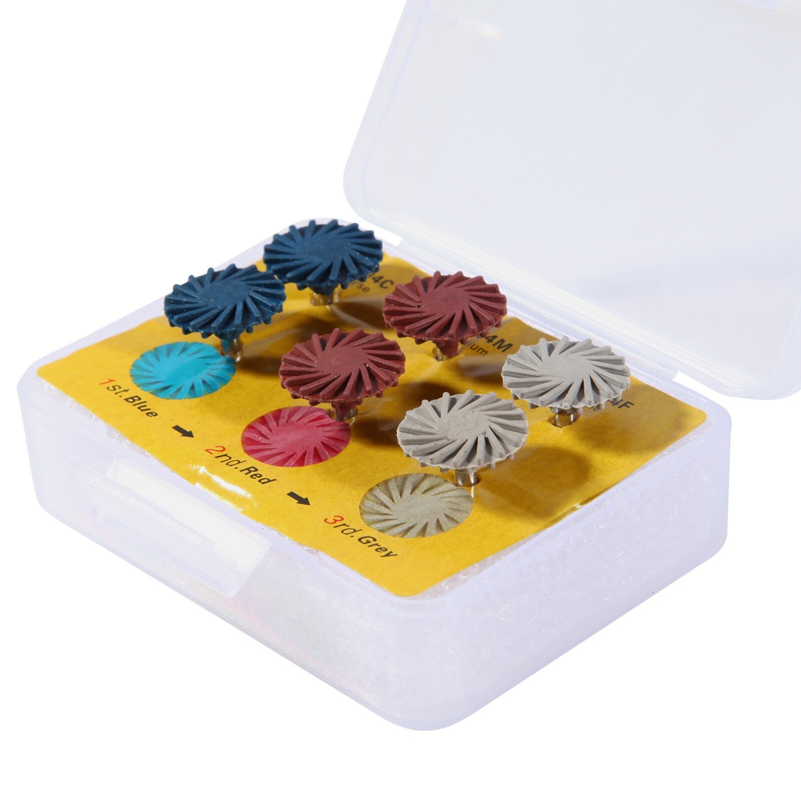 6pcs/Set Dental Composite Polishing Polisher Diamond System RA Disc 14mm Wheel