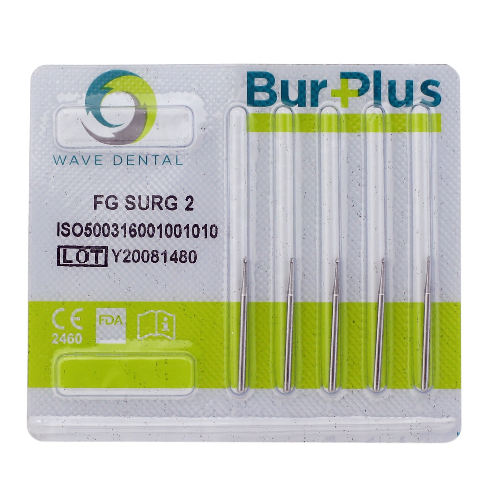 Wave Dental FG Surgical Carbide Burs FGOS 2 25mm Length Ball Shape High Speed