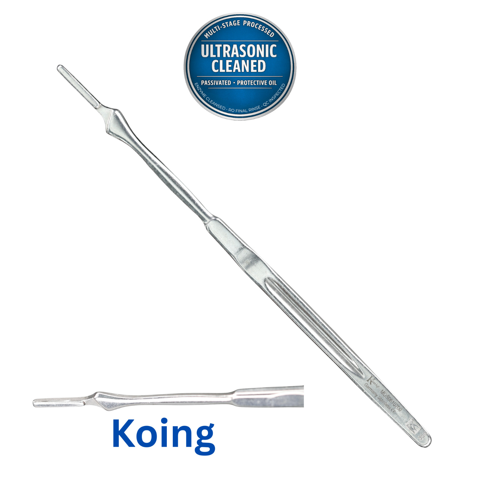 Konig MDS0610700 Scalpel Handle, Size 7, Blades 10-15, Straight, 6-3/8″