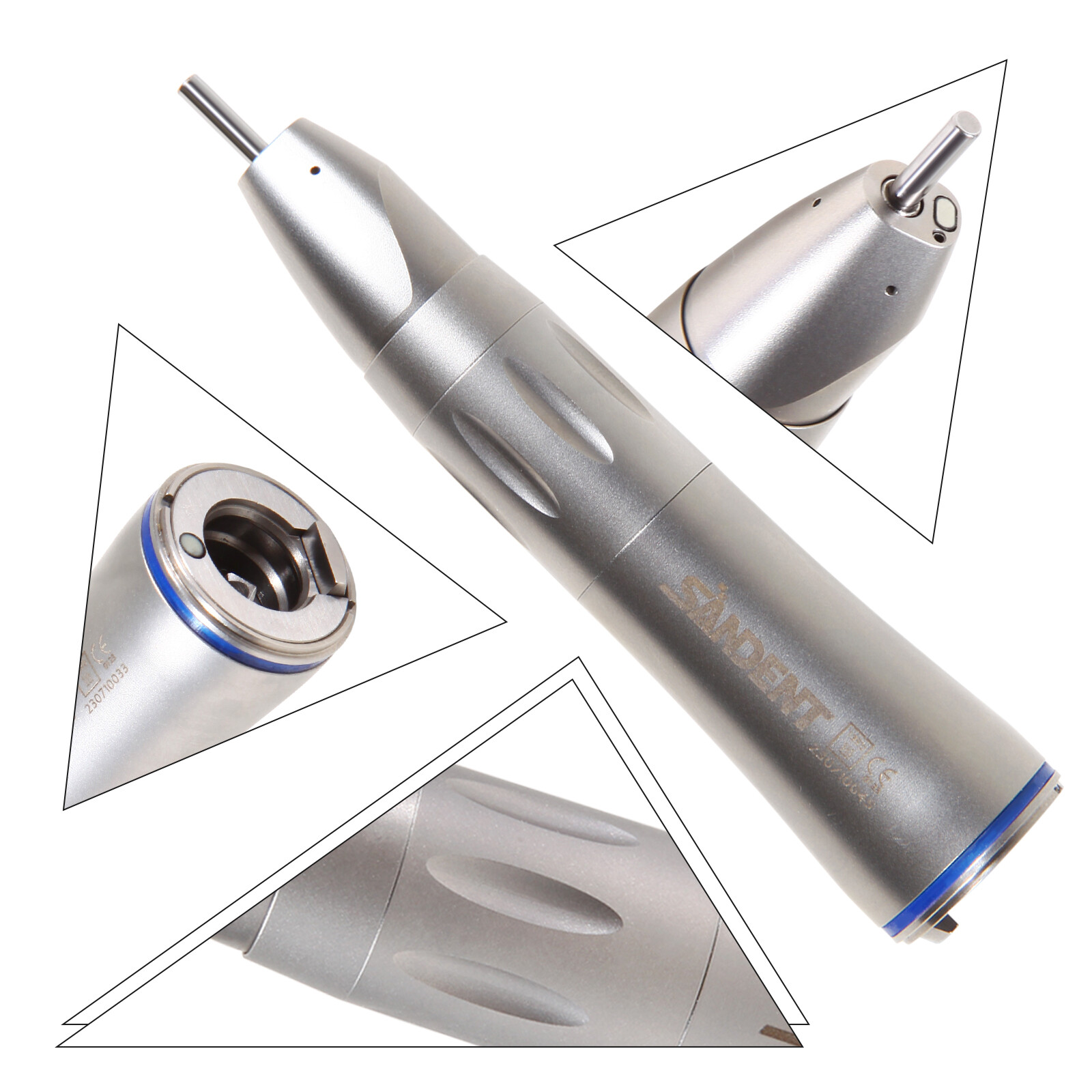 1:1 Optic Fiber Straight NoseCone Low Speed Handpiece Inner spray Dental