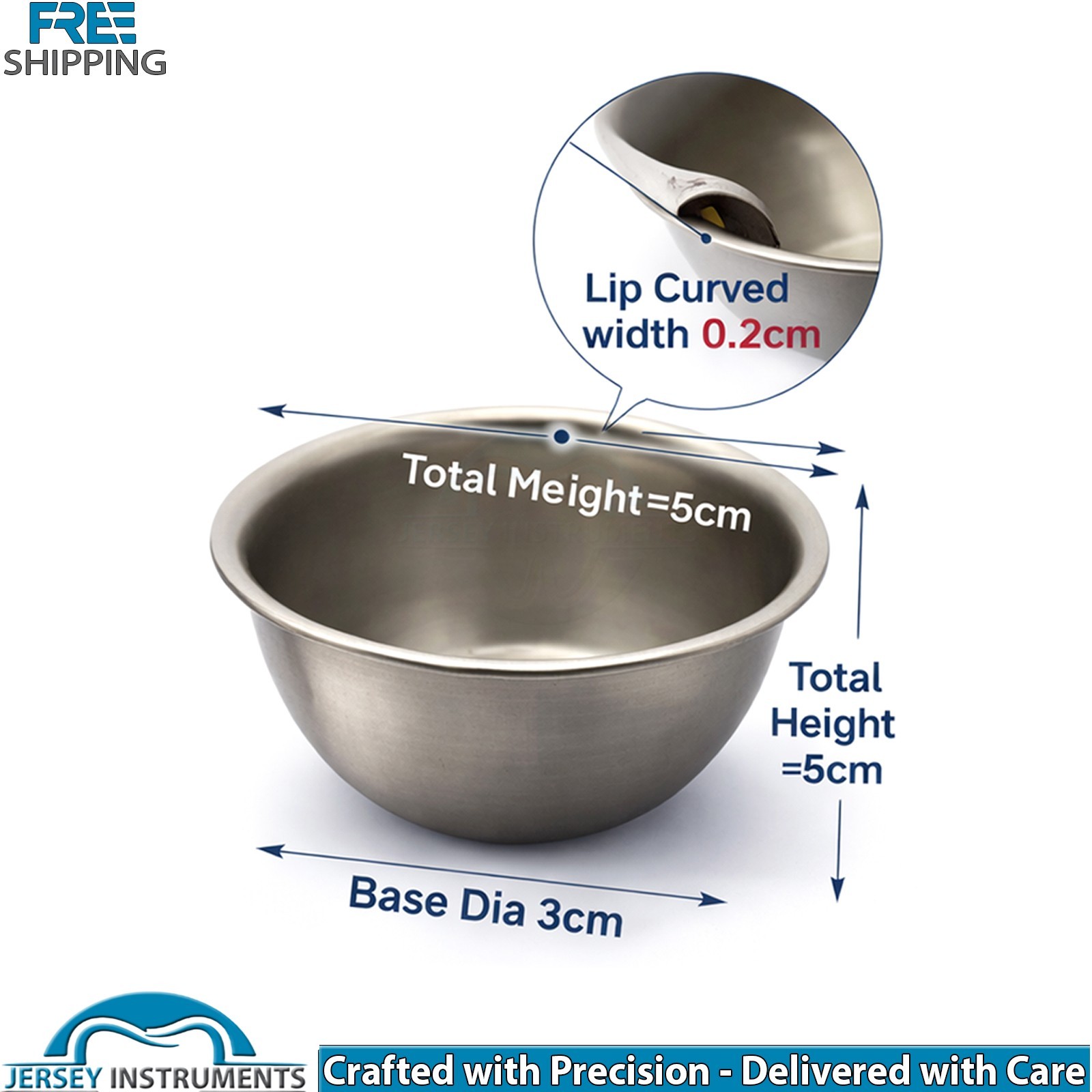 Dental Laboratory Surgical Mixing Bowl Stainless Steel Small Bowl Cup Hi Quality