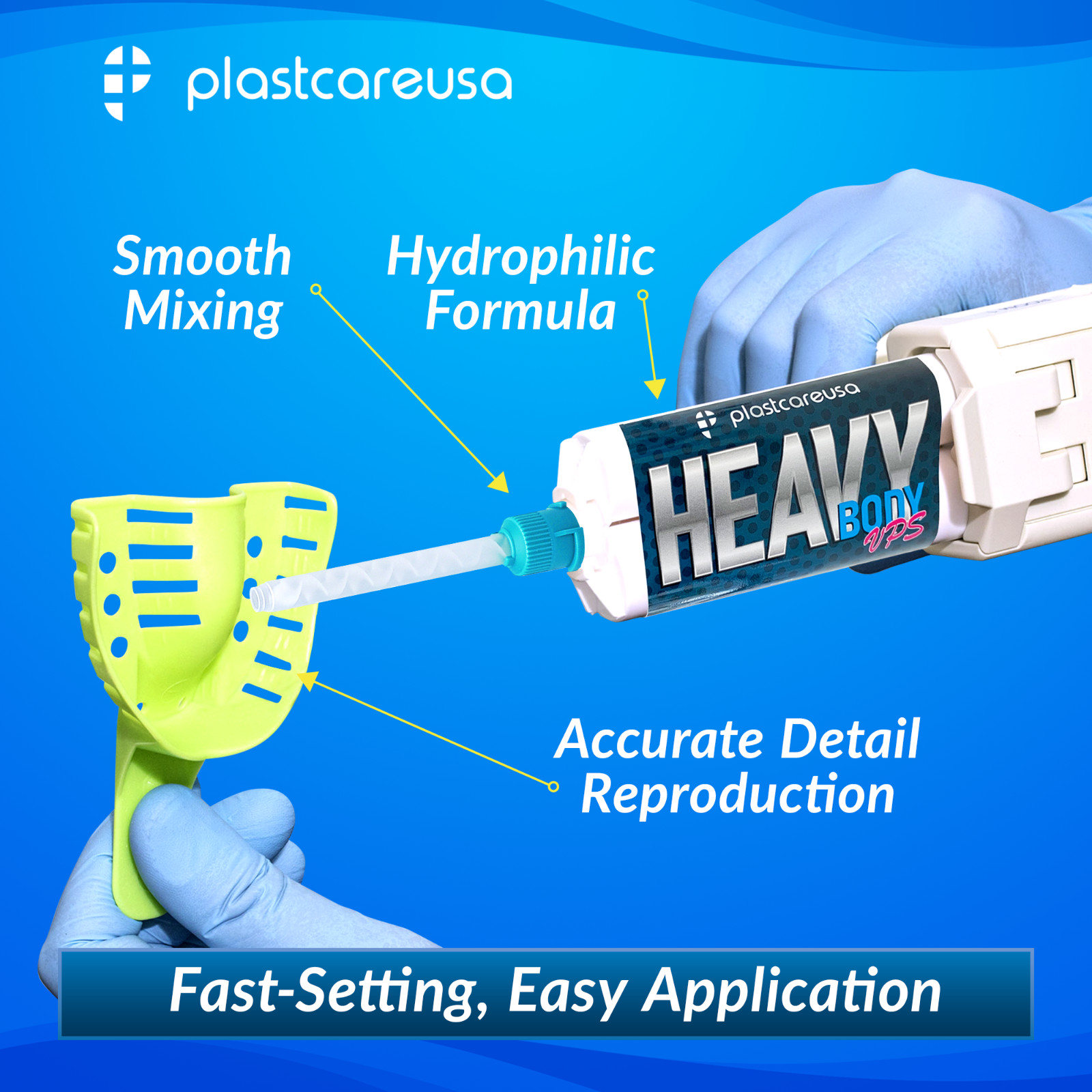 Heavy Body Regular Set, Dental Impression Material, VPS PVS Vinyl (Choose Qty)