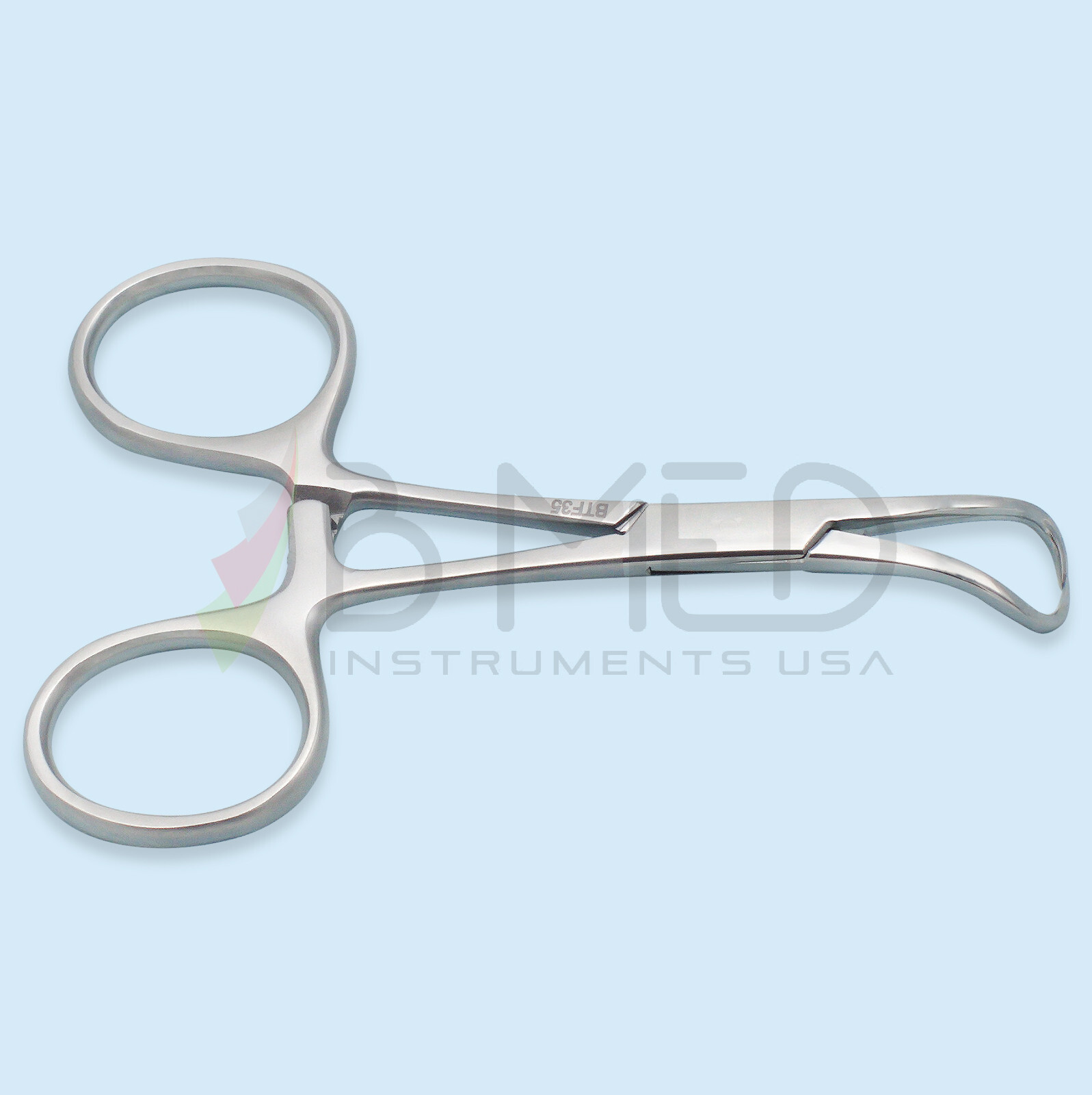 Backhaus Towel Clamp Forceps 3.5″ Curved Dental Surgical Ent