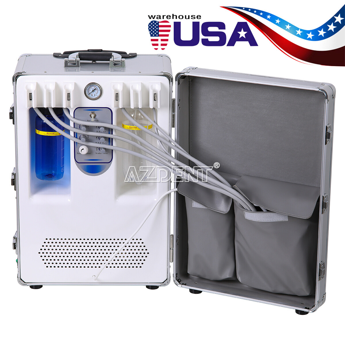 Portable Dental Delivery Unit With Curing Light Ultrasonic Scaler/ Handpiece Kit