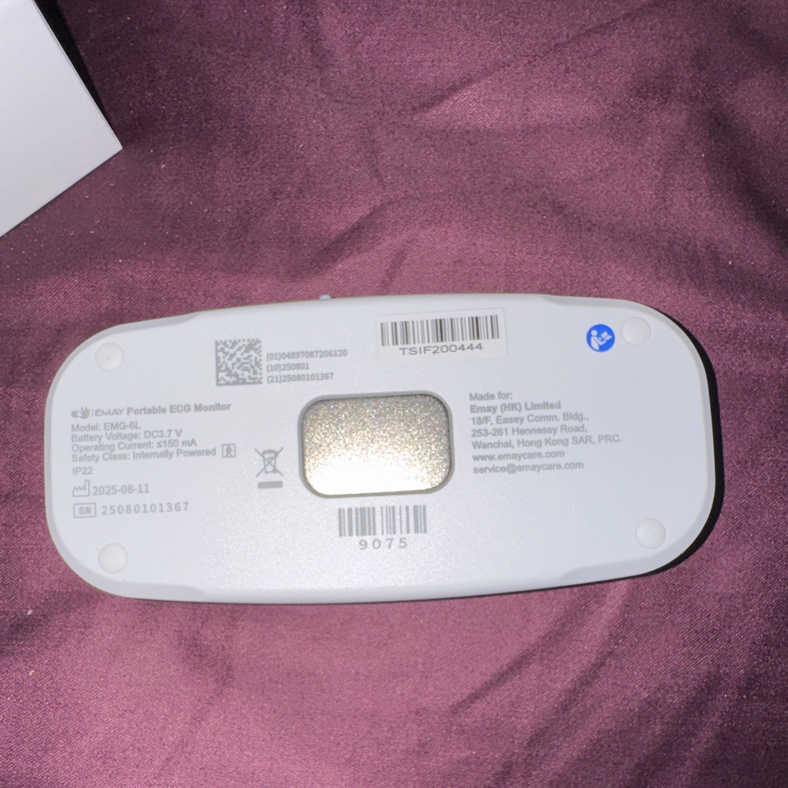 EMAY EMG-6L Portable ECG Monitor 6-Lead 6-Channel Handheld Digital USB