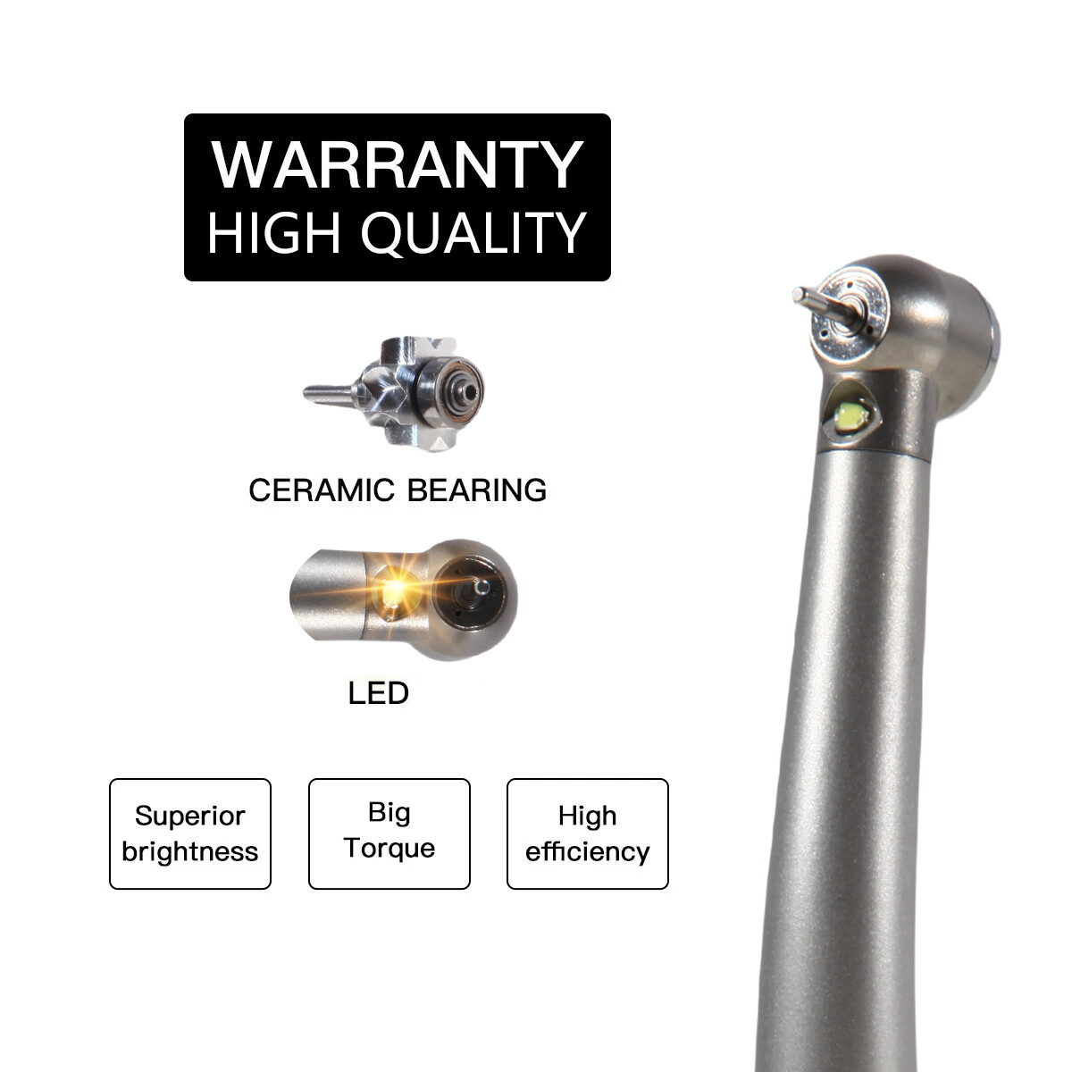 Dental Fiber Optic LED E-generator High Speed Handpiece 4H Connection Y