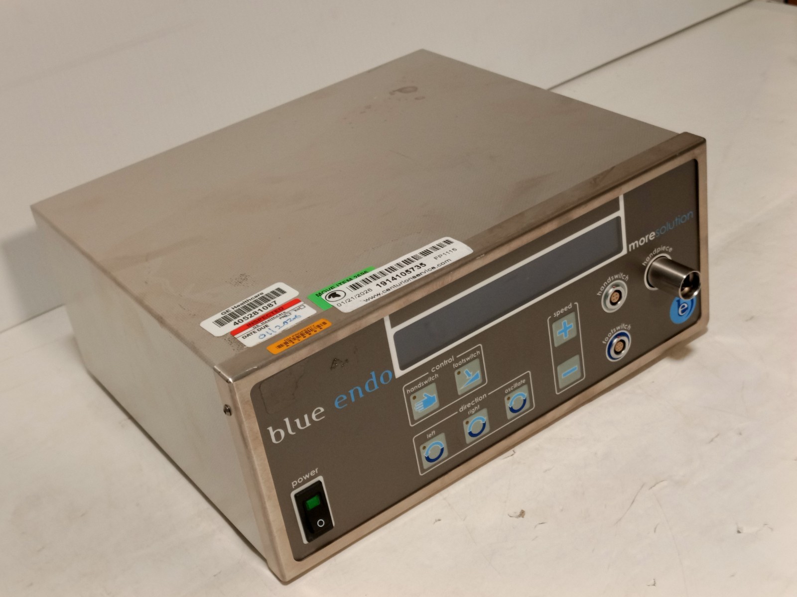 Blue Endo 55-000011 moresolution Morcellator System console 100-240V as pictured