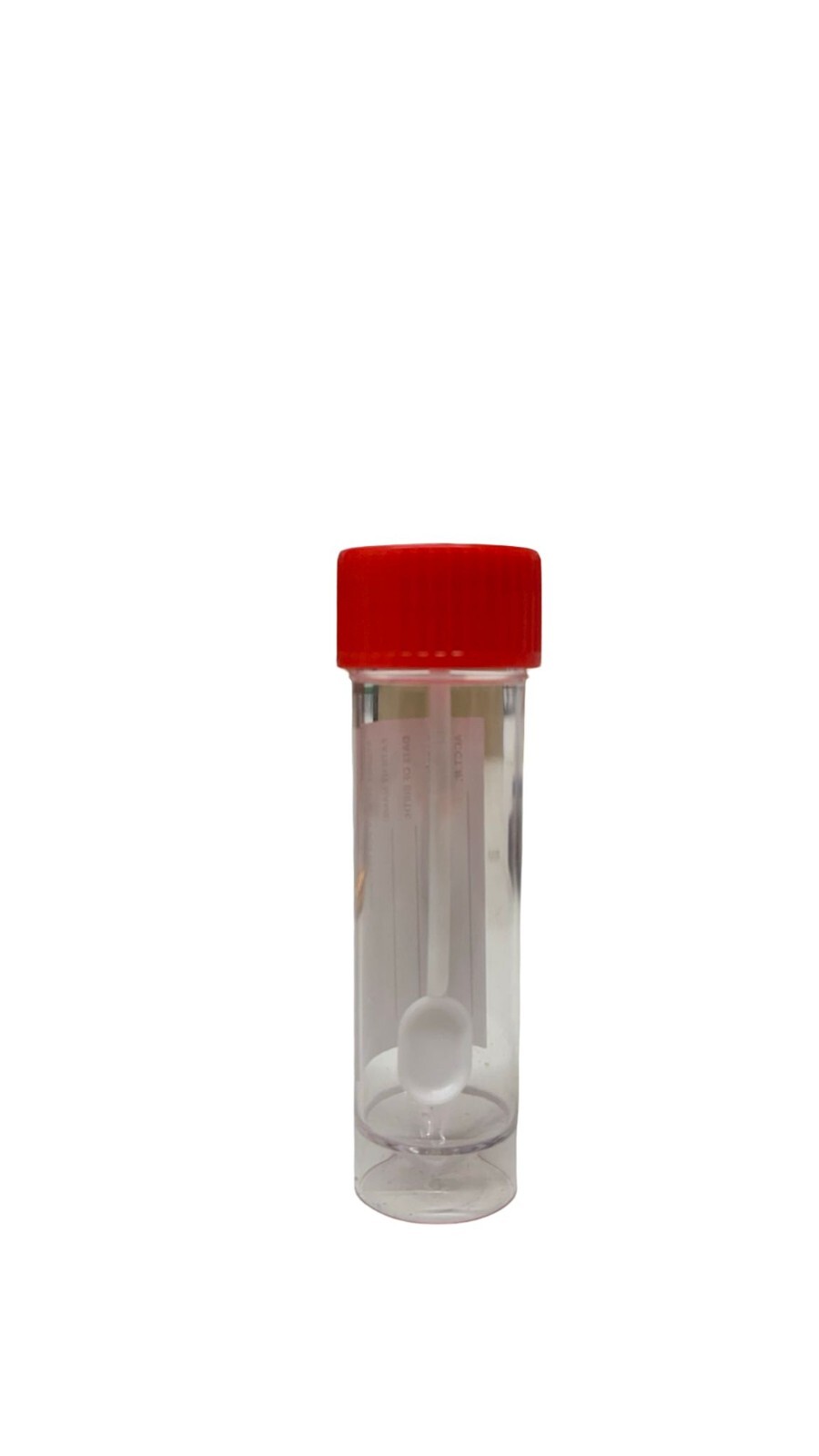 Stool Specimen Container – Sterile, Clear-Red Cap, 30mL