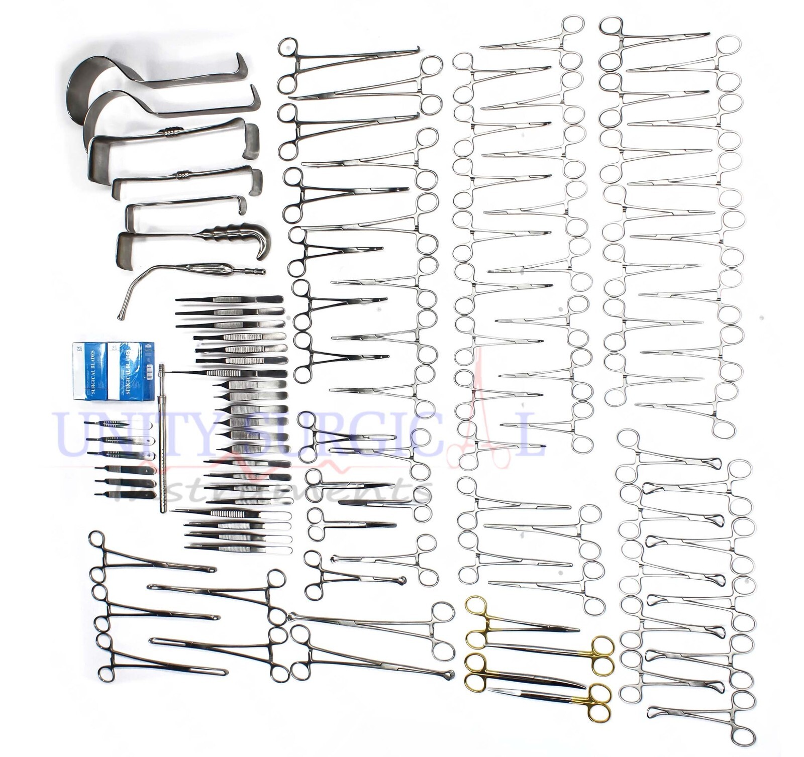 Basic Laparotomy Instruments Set Medical Surgical Abdominal 108-Pcs Surgery Kit