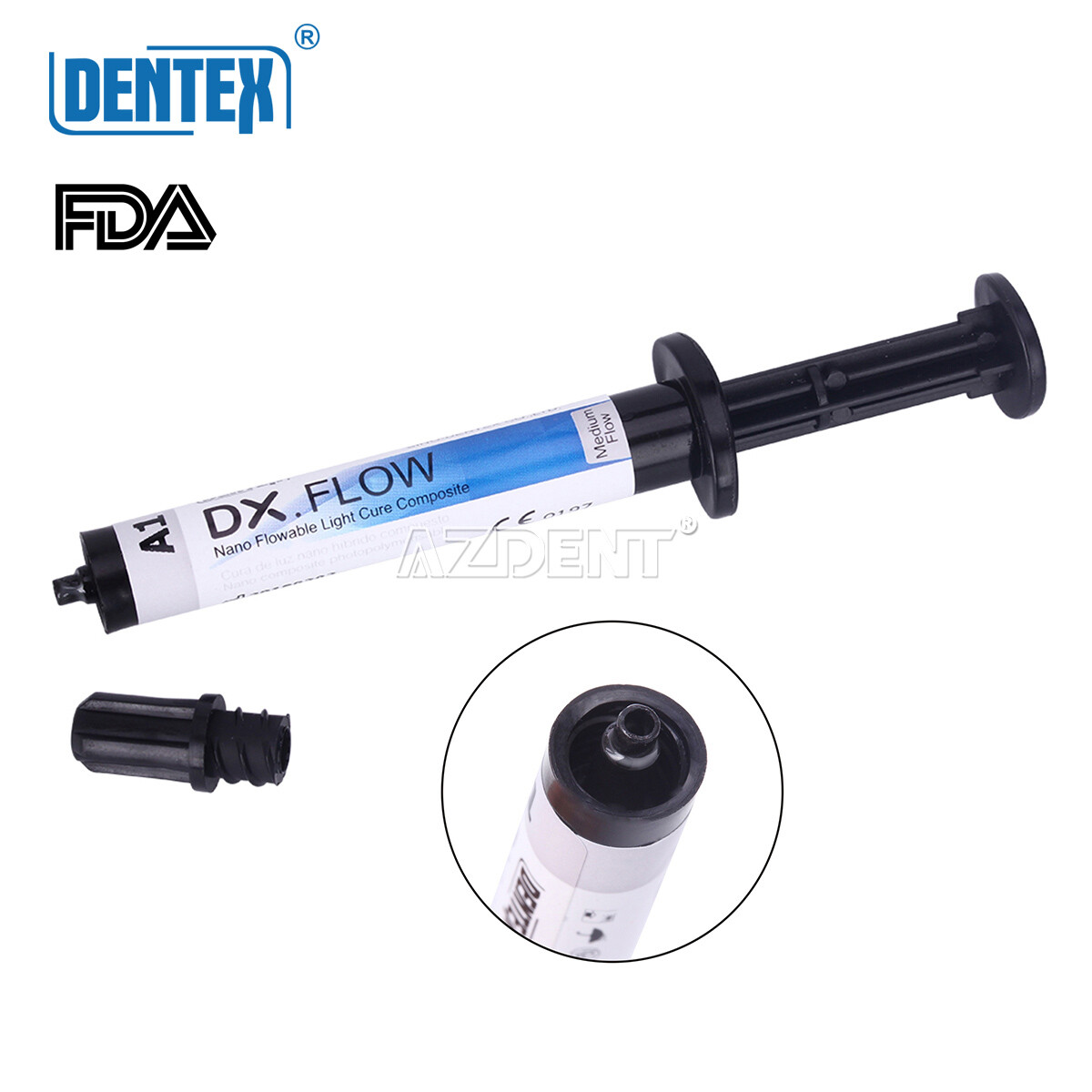 DX.FLOW Dental Flowable Cure Light Composite Resin A1 A2 A3 Syringes Medium
