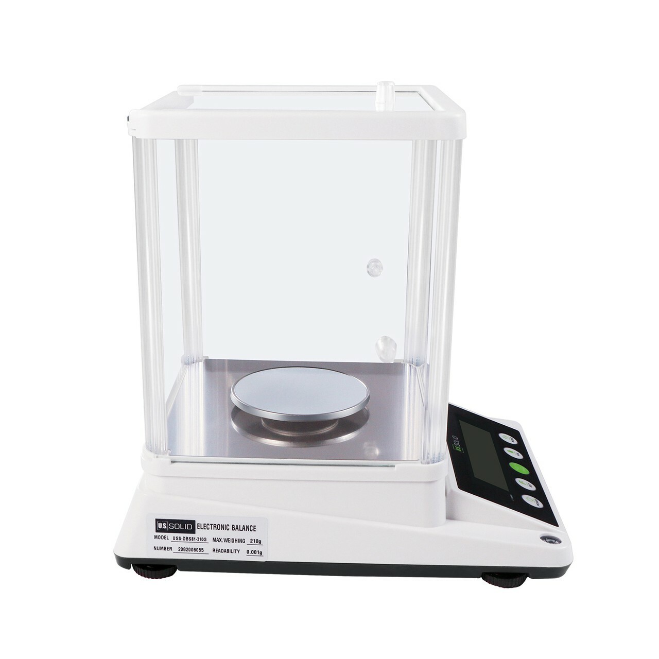 U.S. Solid Analytical Balance 210 x 0.001 g 1mg Precision Scale W/ 2 LCD Screen
