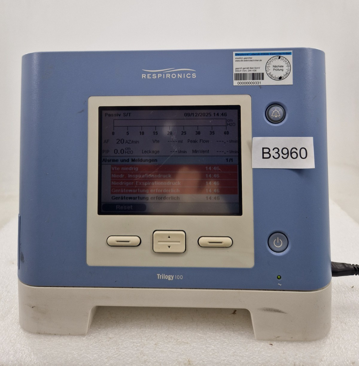 Respironics Trilogy 100 1054097 B 3960 181