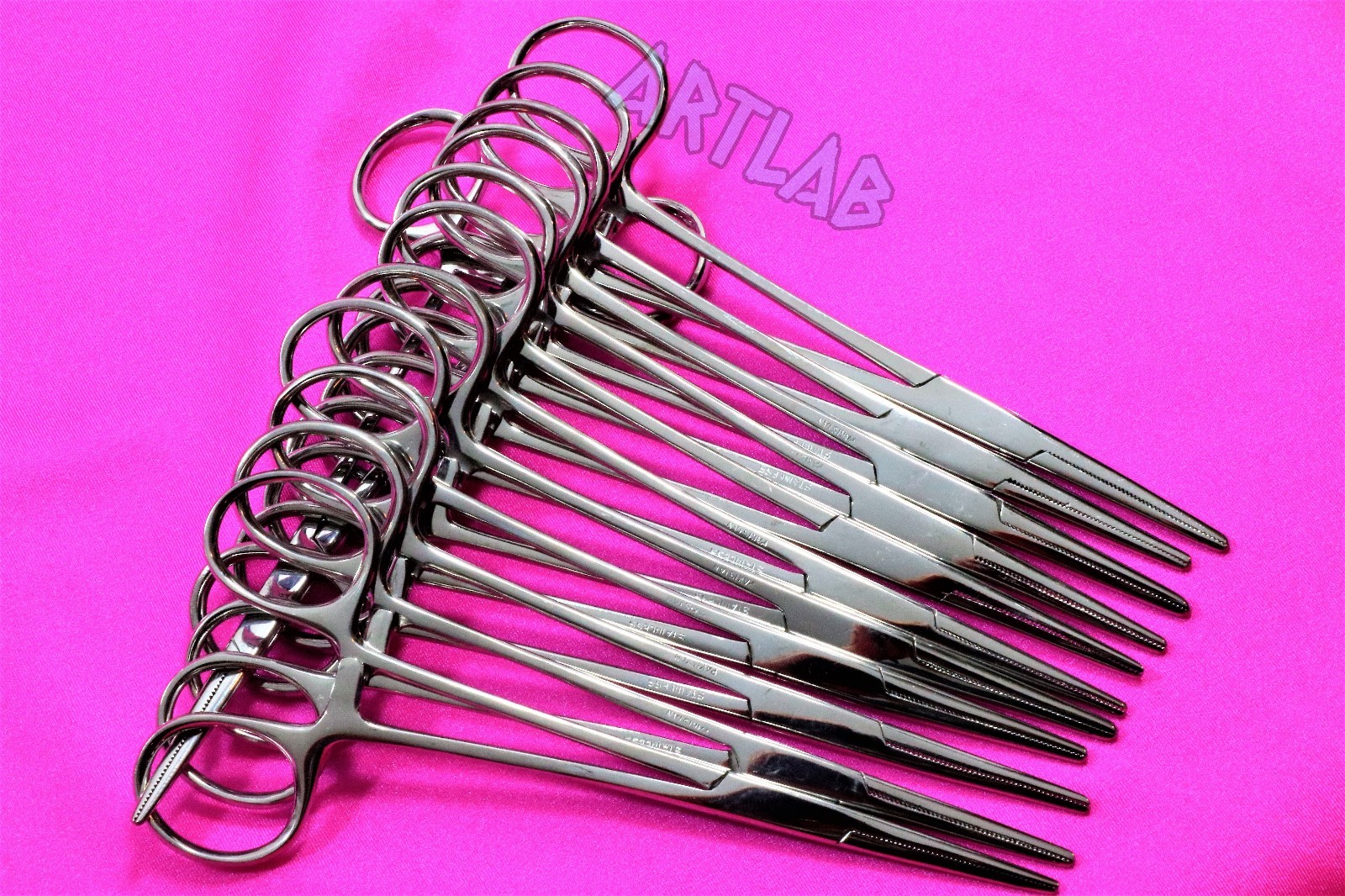 12 PC MOSQUITO HEMOSTAT FORCEPS 5″ STRAIGHT STAINLESS STEEL SURGICAL MEDICAL
