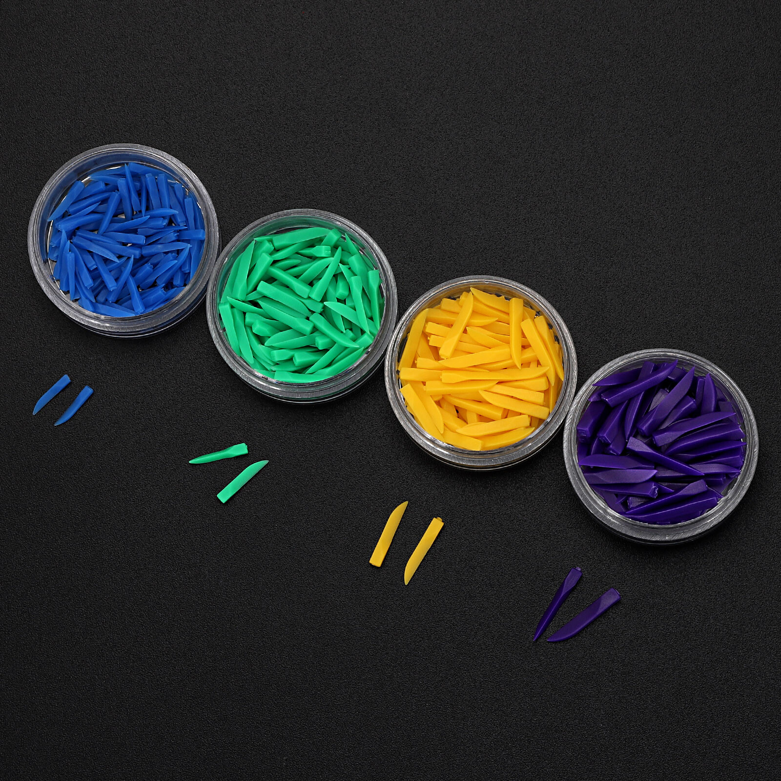 100pcs Dental Disposable Wedges Plastic Poly Wedges 4 Colors 4 Sizes XS S M L