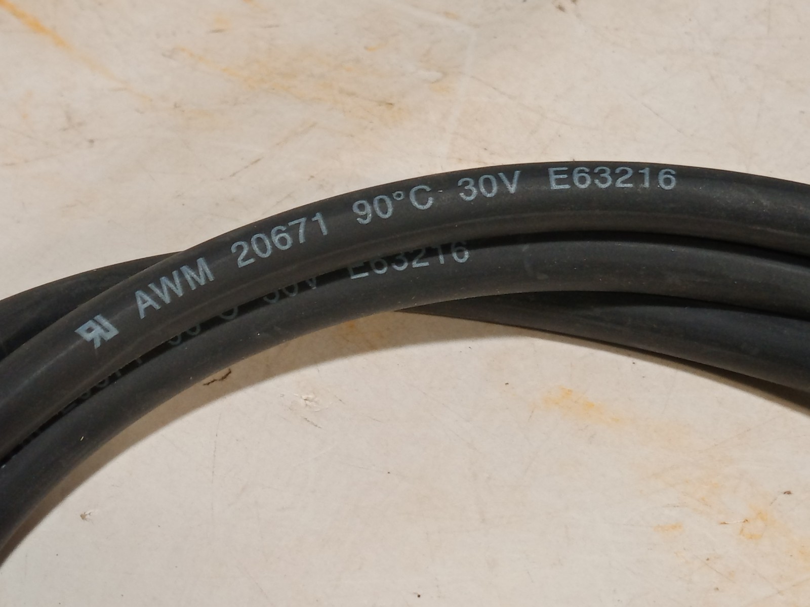 Physio-Control 00883873933466 External Power Extension Cable AWM 20671 90°C 30V