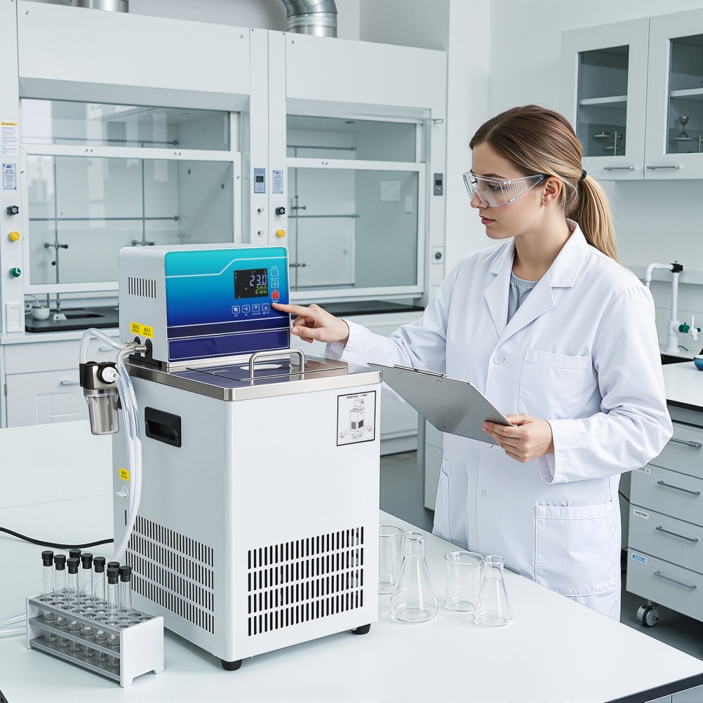 Lab Chiller Circulator 6L -20℃ 100℃ 110V Recirculating Cooling Water Bath Pump