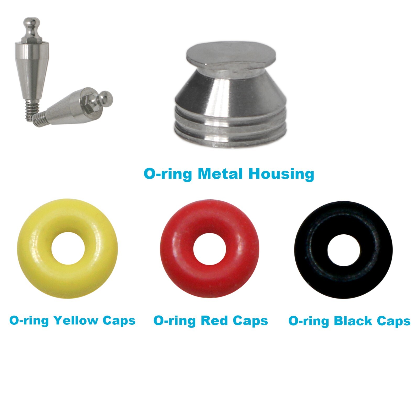 Implant O-Ring Kit Dental Ball Attachment Abutment Retention fits Hiossen Osstem