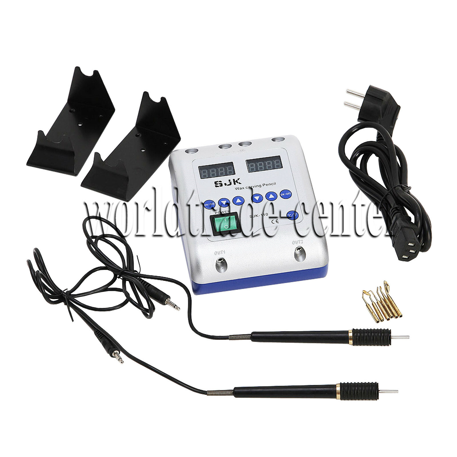 SJK Dental Lab Electric Wax Knife Waxer Carving Pencil Carver 6 Tips+2 Pens NEW