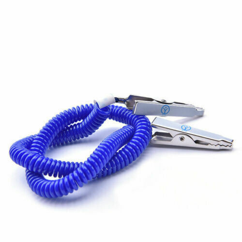 20 Pcs Dental Plastic Reusable Flexible Coil Stretchy Chain Napkin Holder Blue