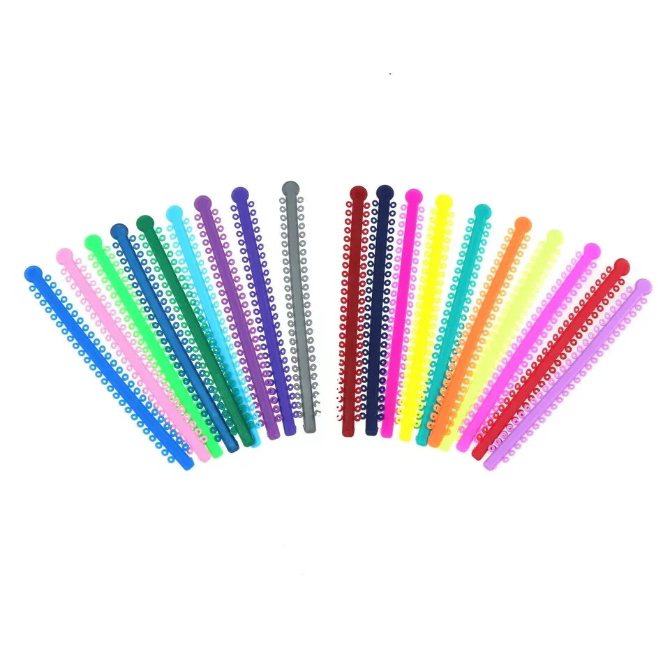 1000 Pcs Dental Orthodontic Ligature Ties Braces Elastics Rubber Bands O-rings