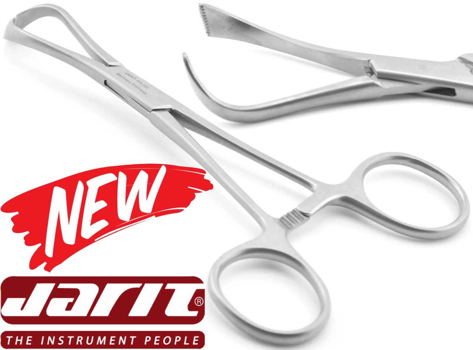 Jarit 109-120 Edna Non-perforating Towel & Tubing Clamp Curved Forceps 5.25″