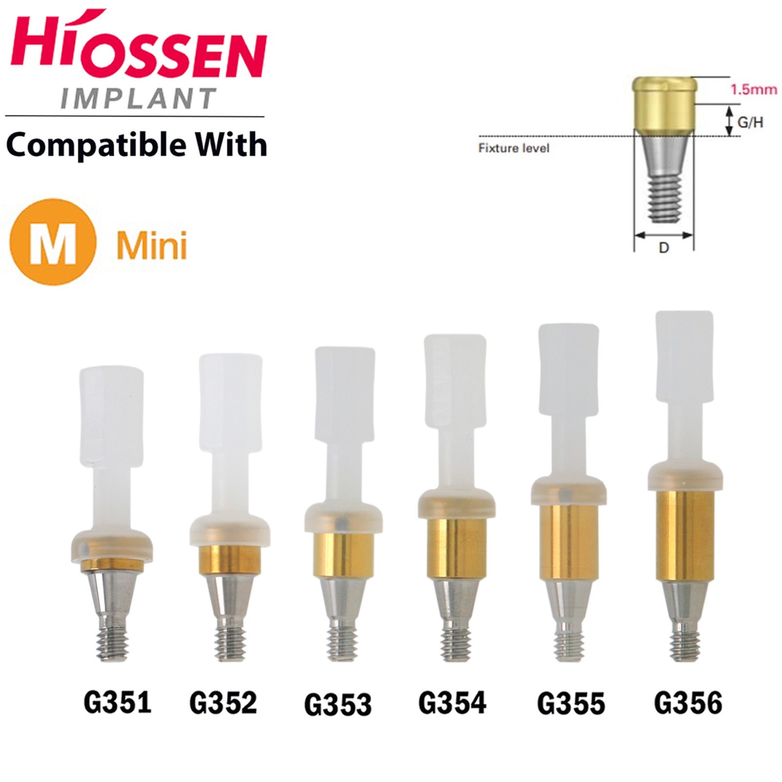 Titanium Dental Overdenture Locator Abutment Fit Multiple Major Implant Systems