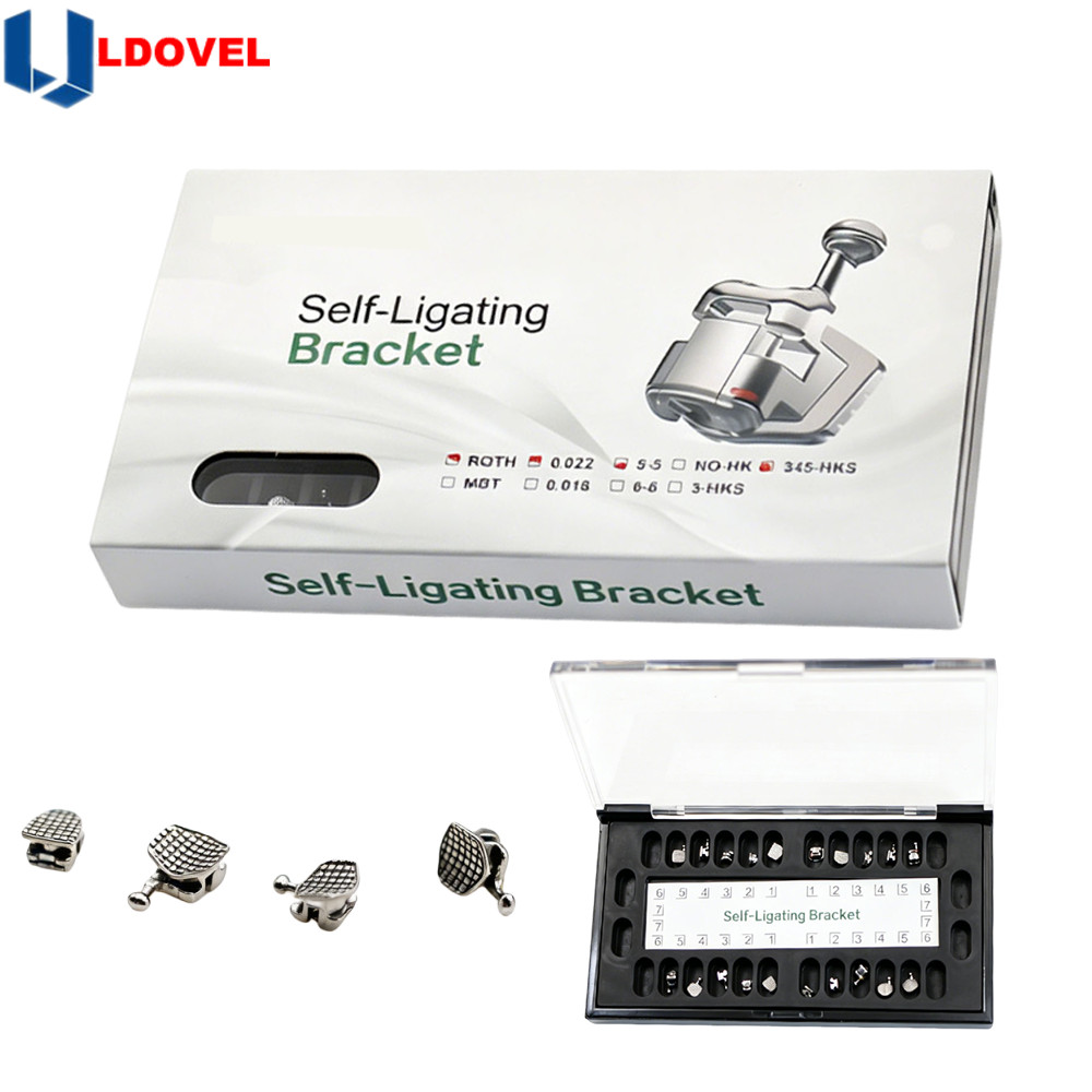 Dental Orthodontic Self Ligating Brace Bracket Mini Roth.022 Hooks 345