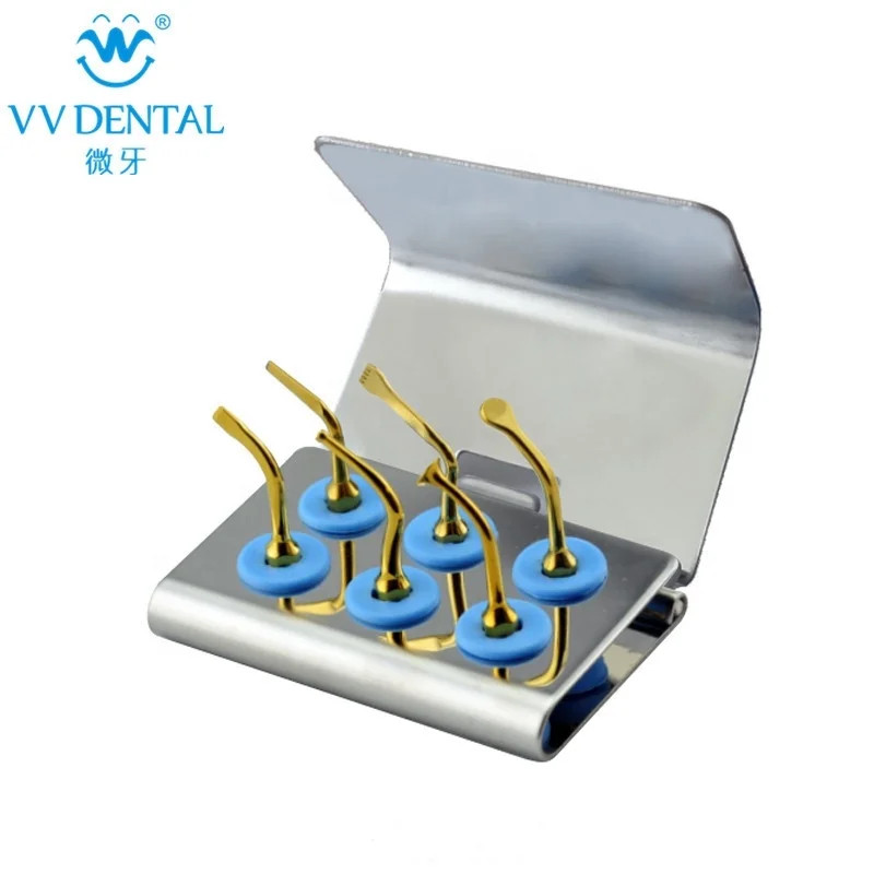 Dental Ultrasonic Piezo Bone Surgery Rhinoplasty Tips 6 Pcs Set fit Woodpecker