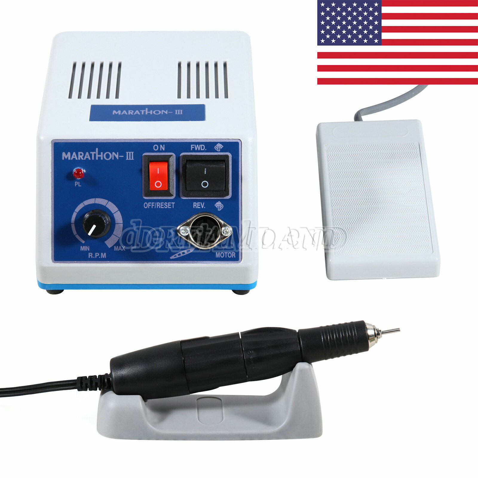 Dental Lab Marathon III Micromotor Polishing N3 Unit/35K RPM Low Speed Handpiece