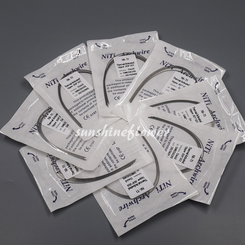 Dental Orthodonic Niti Heat Thermal Activated Rectangular Ovoid/Square/Natural