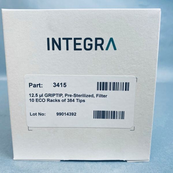 Integra Biosciences Pipette Tip 12.5ul Griptip Sterile Filter ECO Rack 3840 Tips