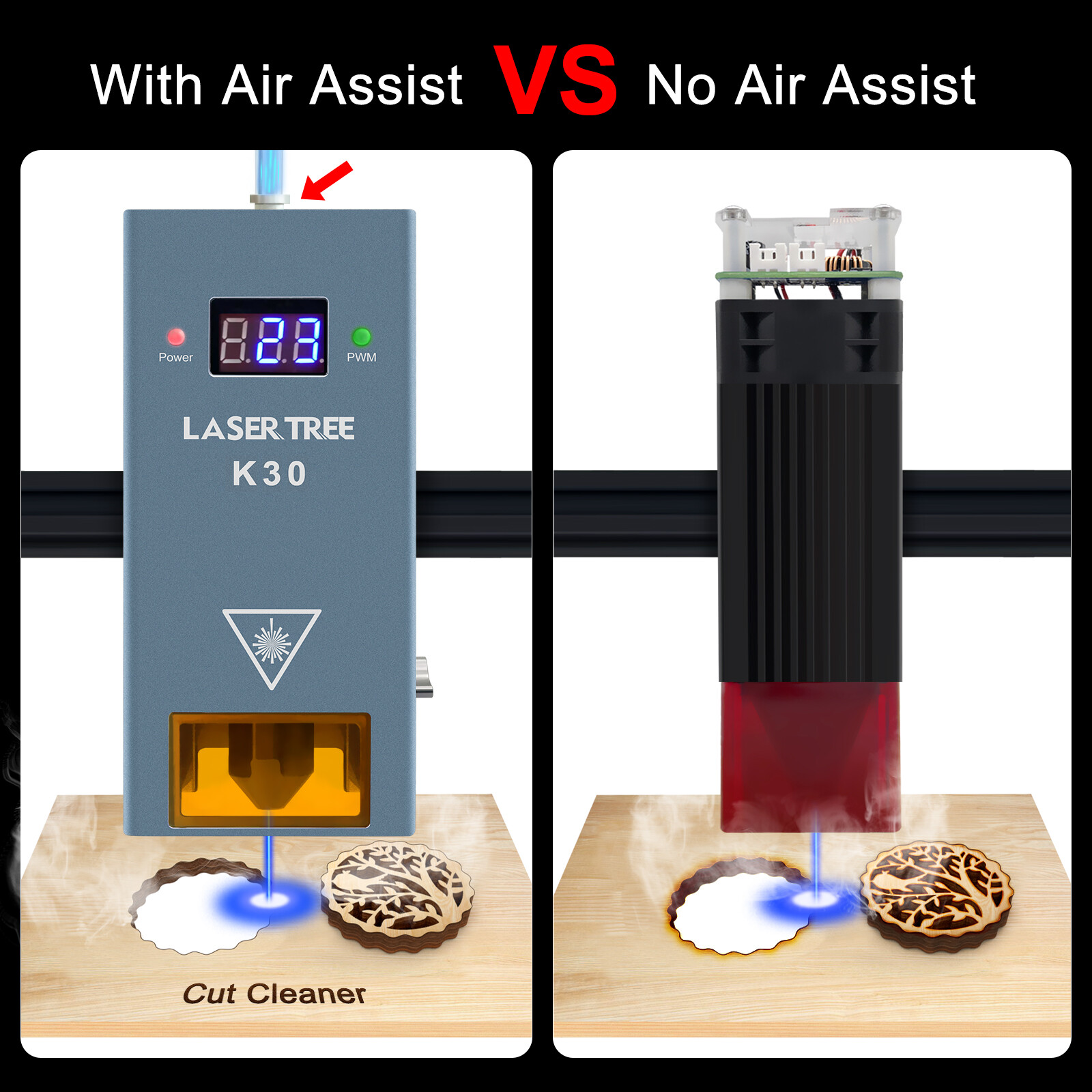 LASER TREE K30 30W Optical Power Laser Cutter Engraver Module Head DIY Tools