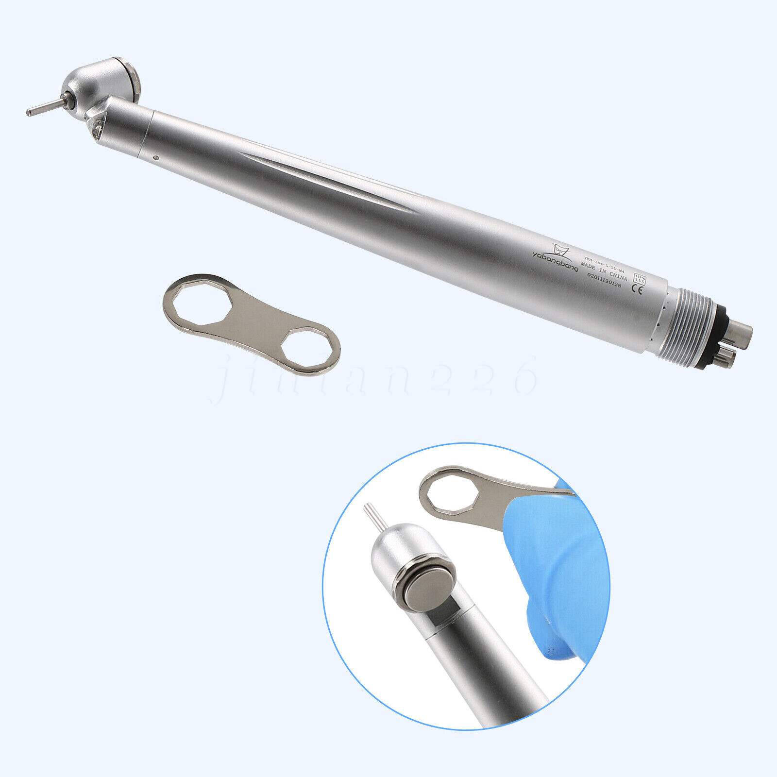 Dental 45 Degree LED High Speed Handpiece Self-Power Oral Surgery Turbine