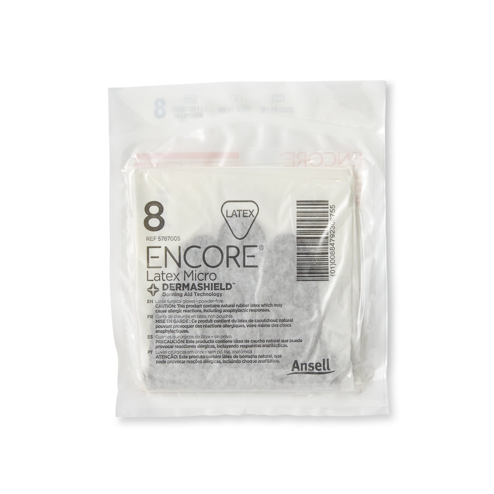ENCORE Latex Micro Latex Surgical Glove Standard Cuff Length SIZE 8 50 per Box