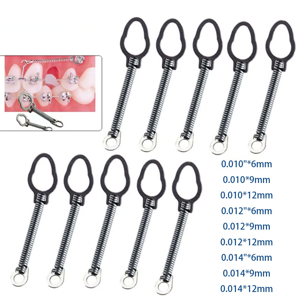 10 Pcs/pack Dental Orthodontic NiTi Alloy Closed Coil Spring Implant