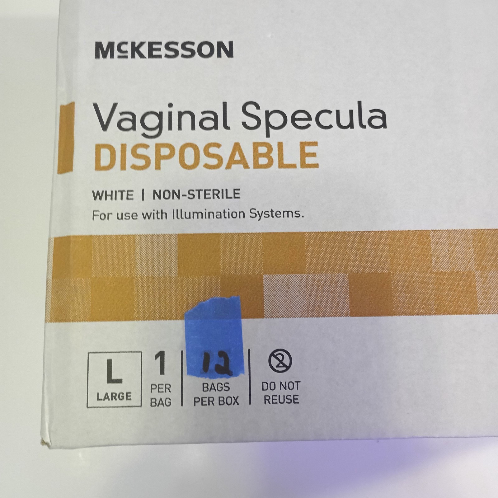 McKesson Disposable Vaginal Specula Non-Sterile Opened box with 12 remaining.