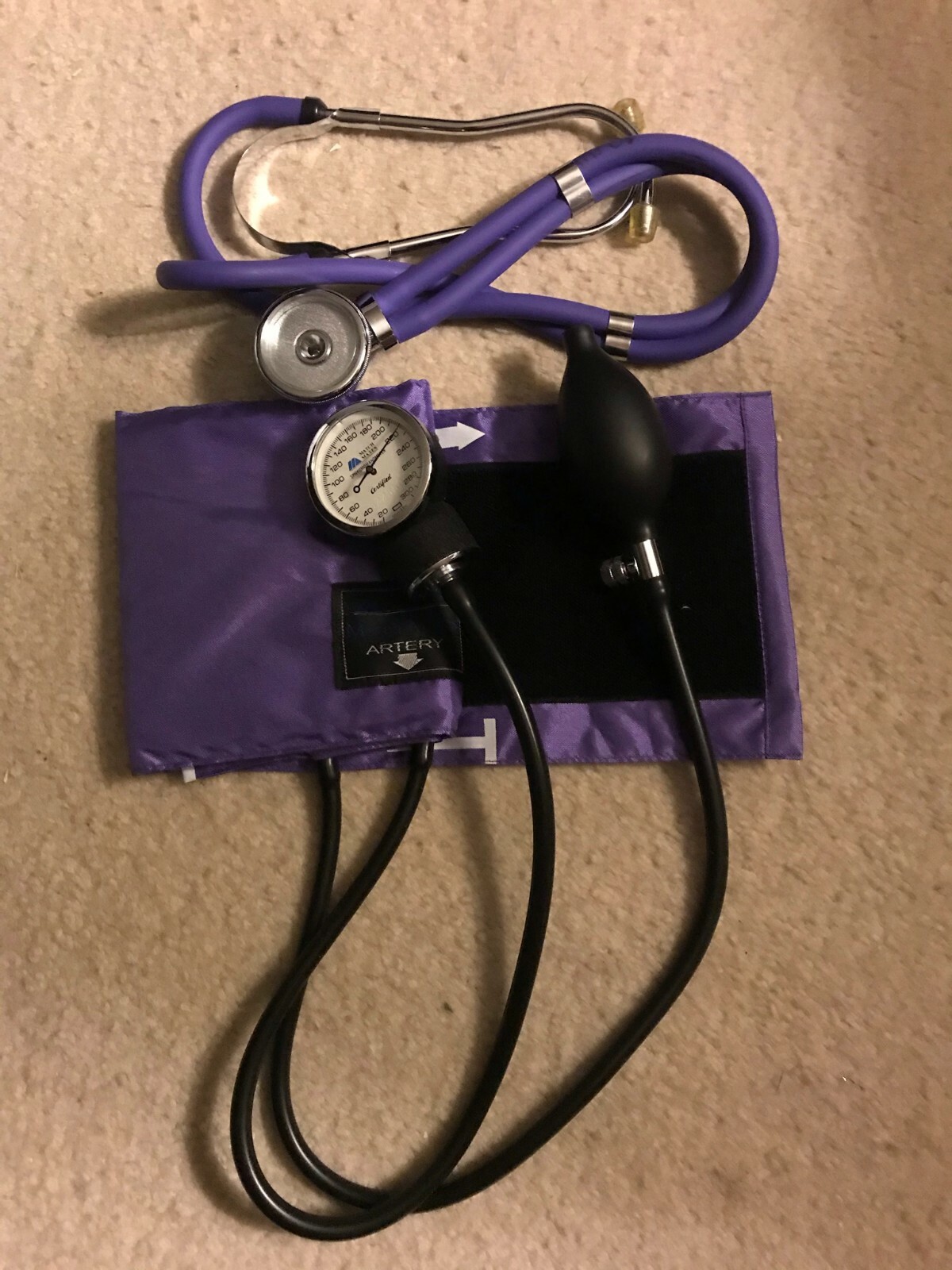 Match Mates Stethoscope + Sphygmomanometer Purple Set No Carrying Case