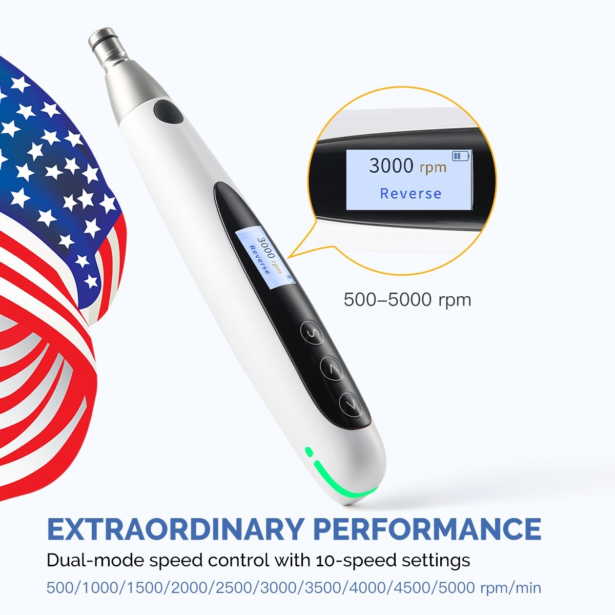 Dental Hygiene Prophy Handpiece 360° Swivel/Air Motor 4H/Air Flow Teeth Polisher