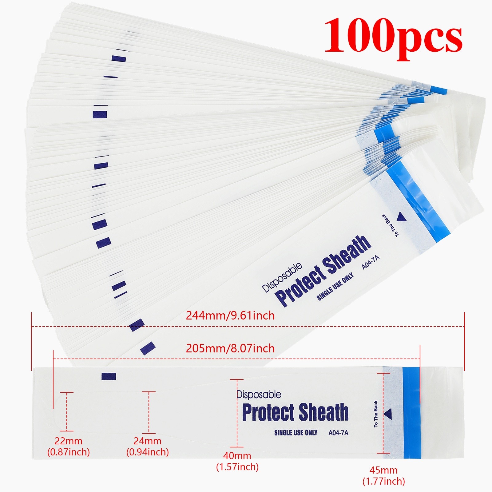 100/200/300/500Pc Dental Disposable Protect Sheath Intraoral Camera Cover A04-7A