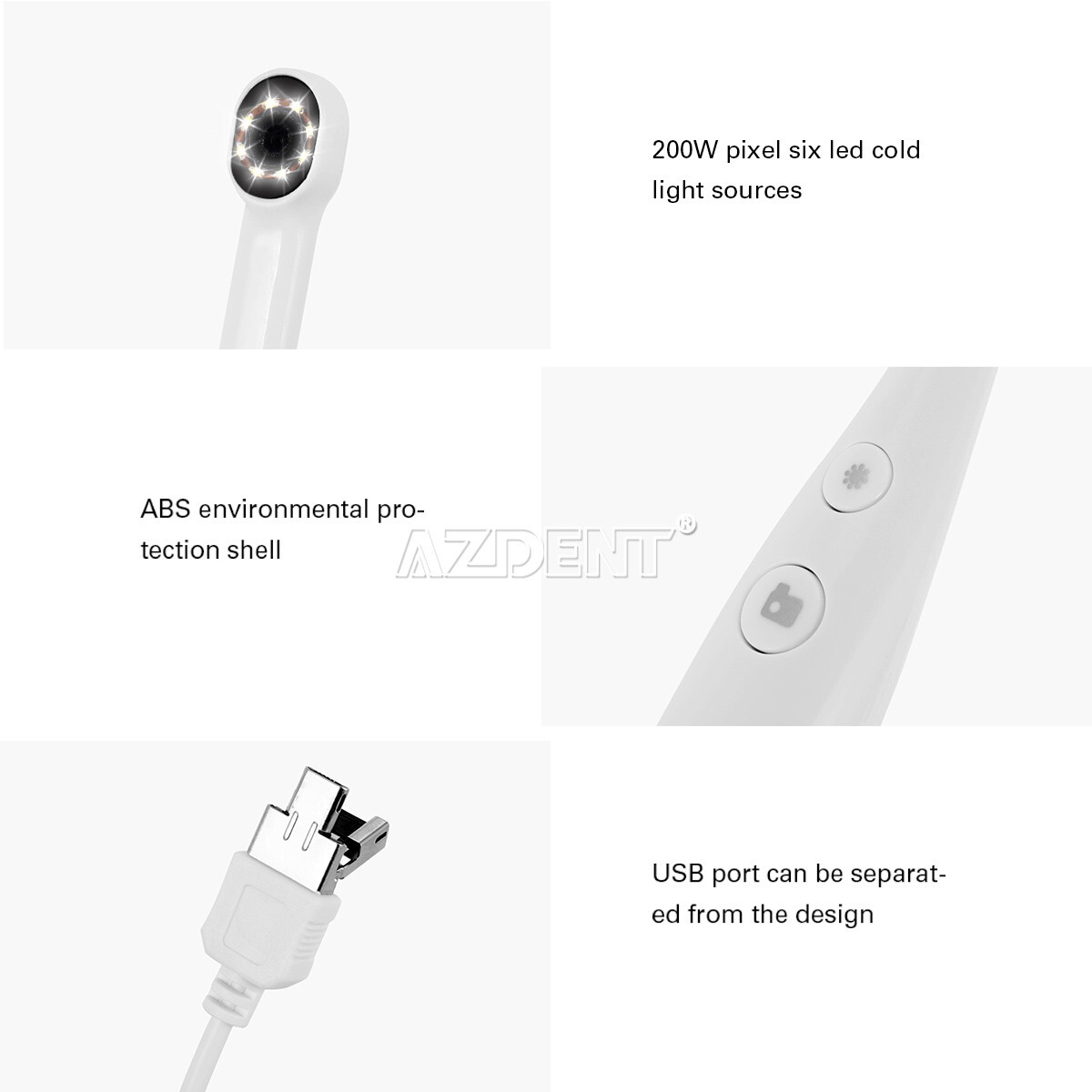 Dental Intraoral Camera USB Digital Imaging Intra Oral HD Camera 8 LED light