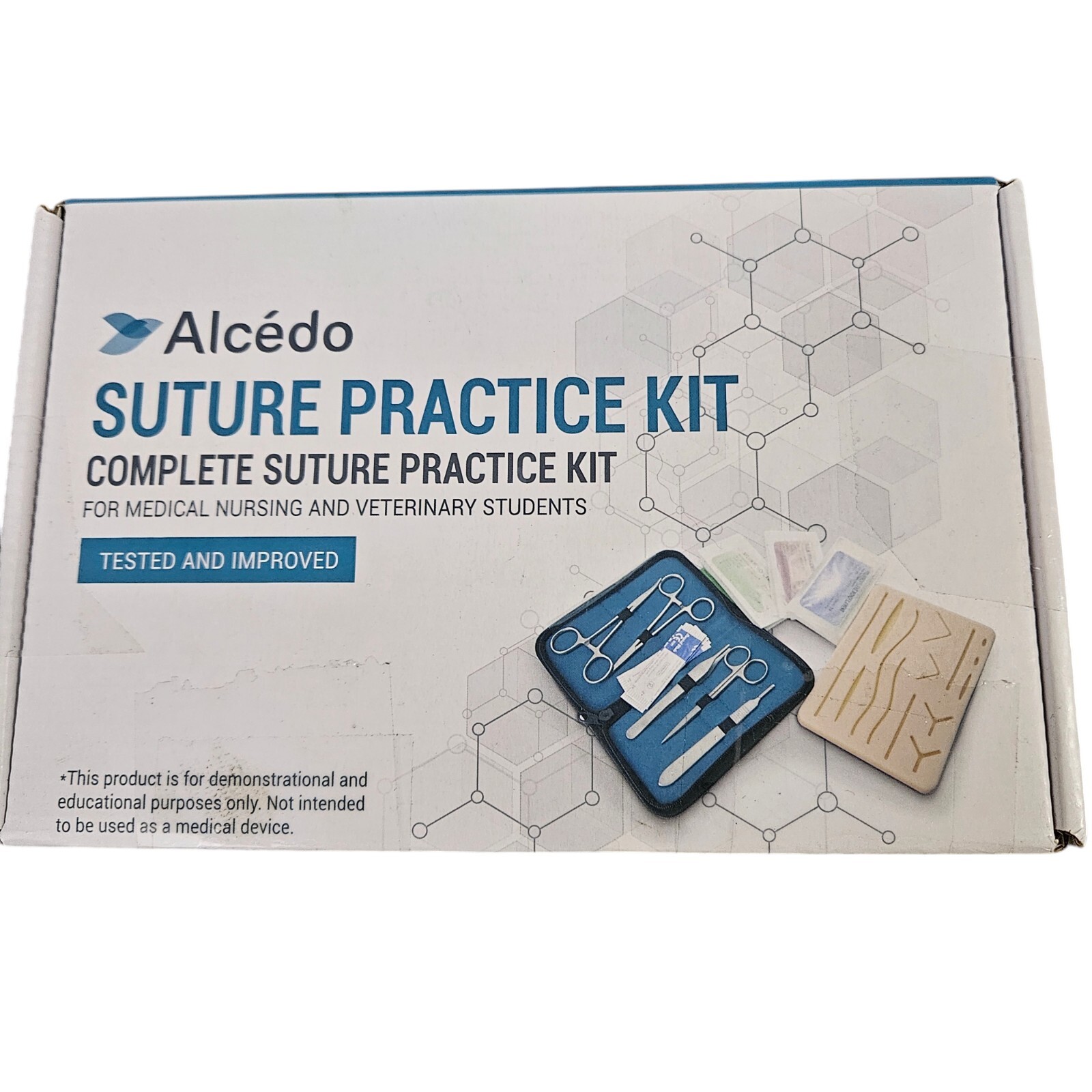 New Alcedo Suture Practice Kit Complete Students Practice Educational Stitches