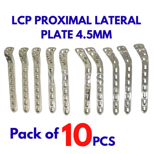 LCP proximal lateral plate 4.5mm/5.0mm (L&R) 10 Pcs Set SS 7 Holes