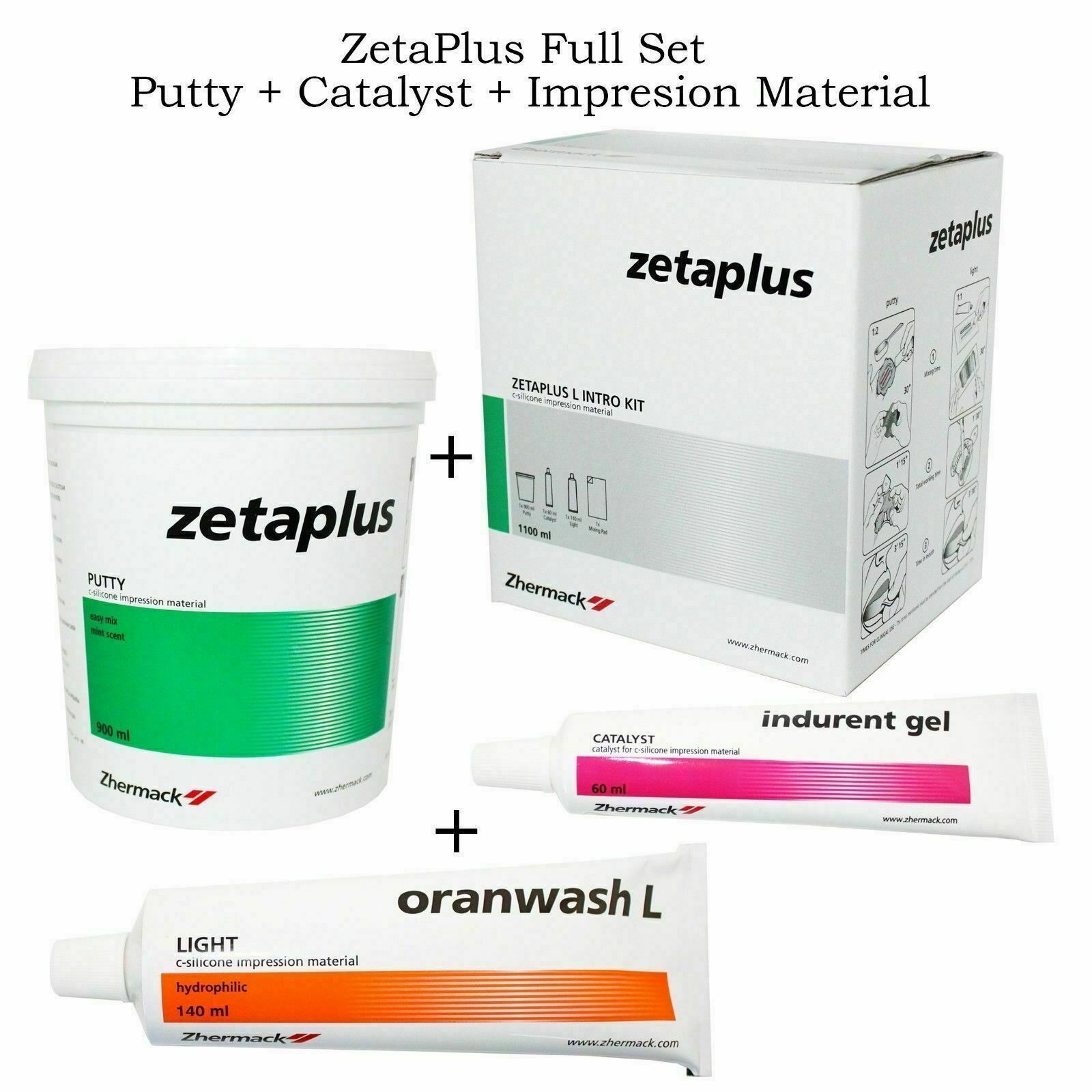 Dental Zhermack Zetaplus Impression Intro Kit (Base + Catalyst + Light Body)