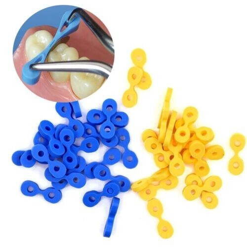40pc/Box Dental Elastic Fixing Wedges Sectional Matrices Matrix Rubber Dam Wedge