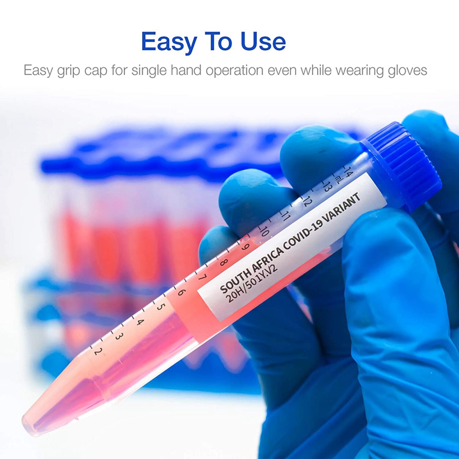 10000pc Conicial Centrifuge Tubes 15mL Clear Plastic Test Tube DN/RNase Free LAB