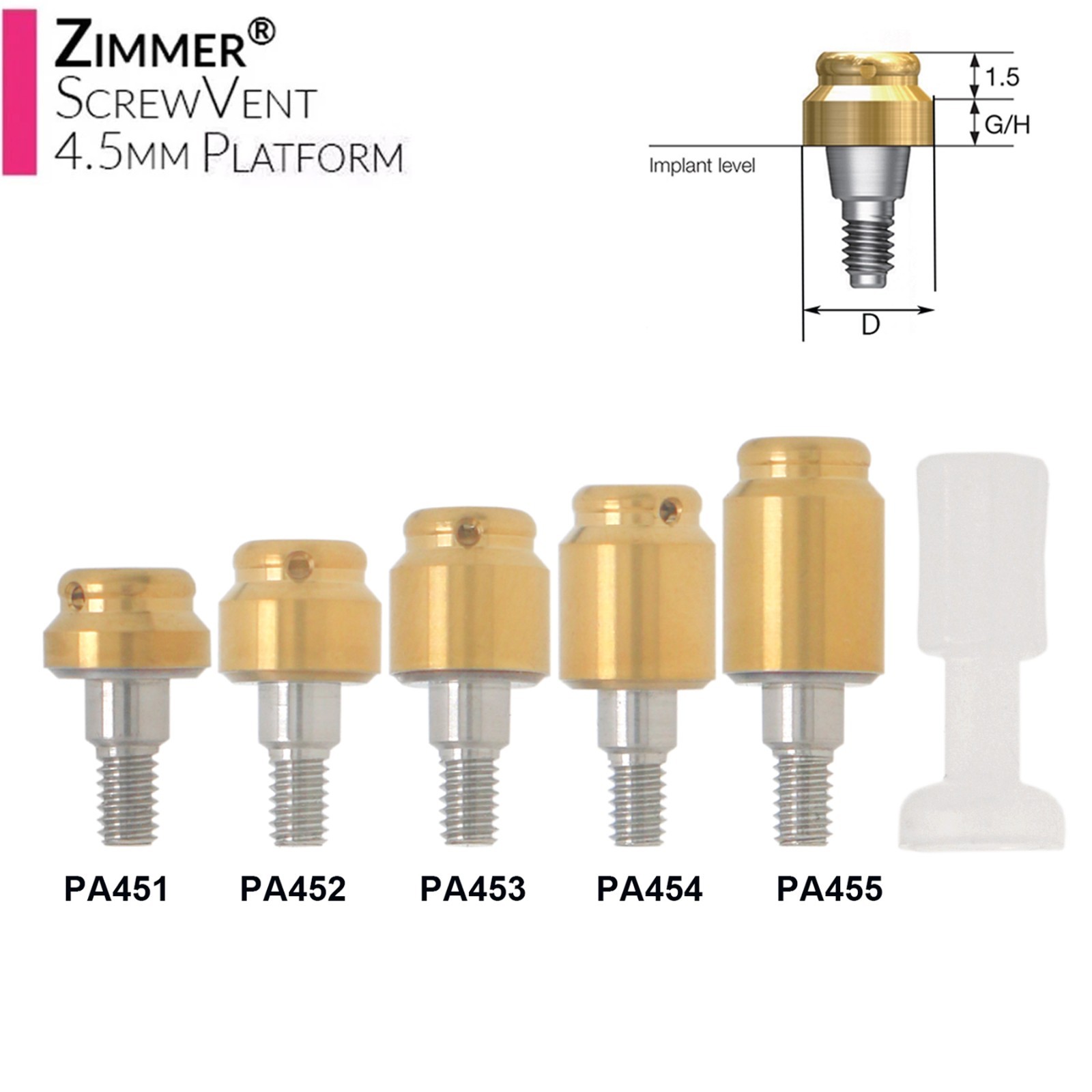 Titanium Dental Overdenture Locator Abutment Fit Multiple Major Implant Systems