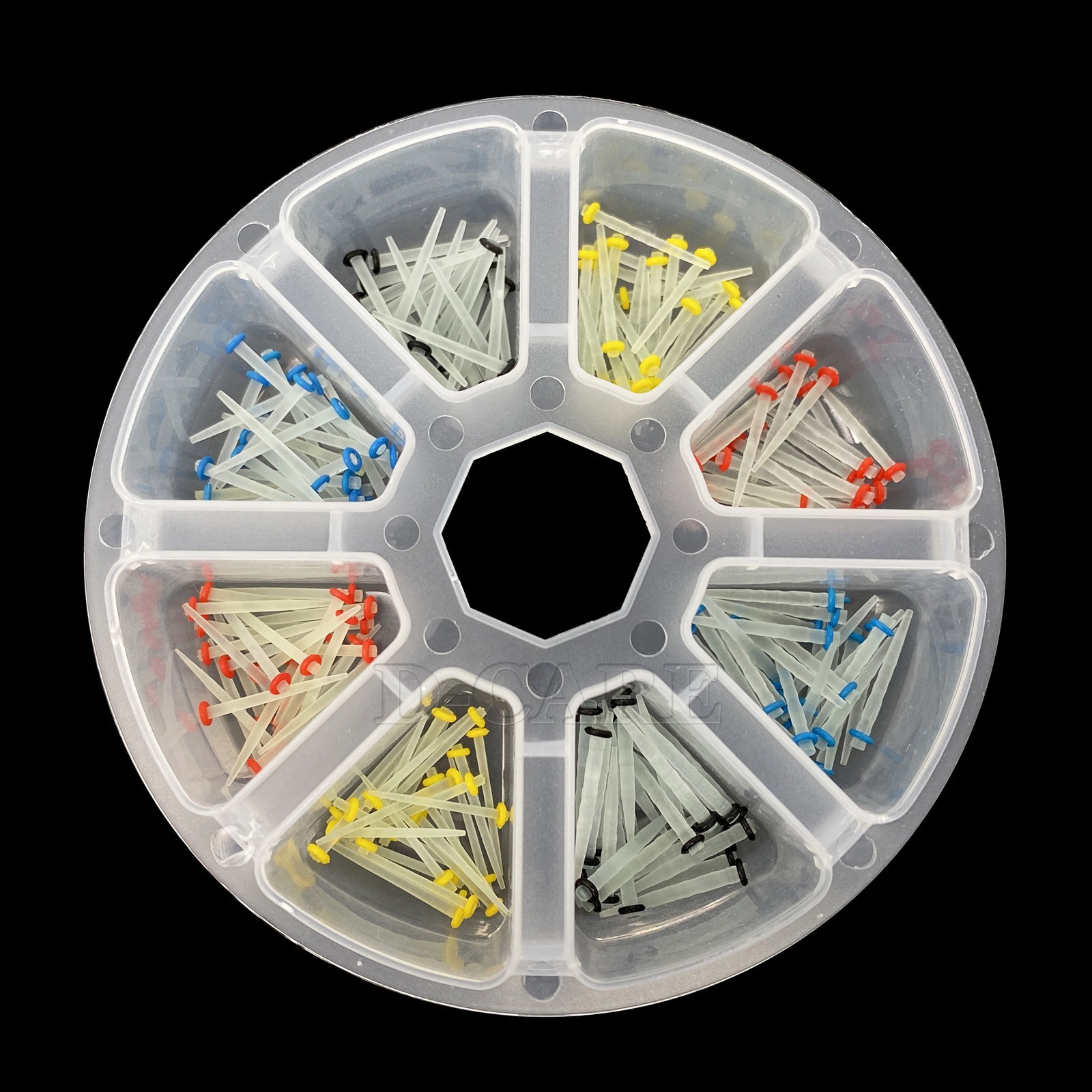 200Pcs Dental Quartz Fiber Posts Teeth Restorative Screw Straight Endo Post Sets